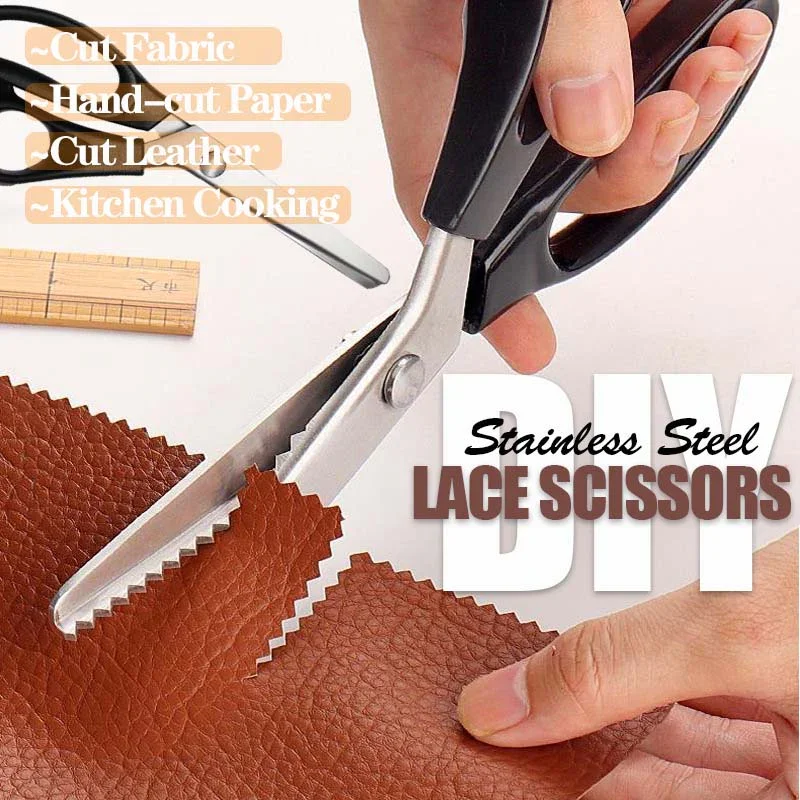Multifunctional Thick Sharp Lace Scissors Professional Dressmaking Zig Zag  Cut Scissors Sewing Scissors Fabric DIY Sewing Tools - AliExpress